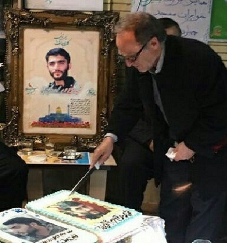 جشن تولد شهید مدافع حرم، محمودرضا بیضایی+عکس