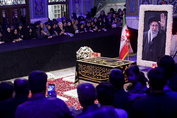 The blessed resting place of Martyr Khamenei and his martyred family members
