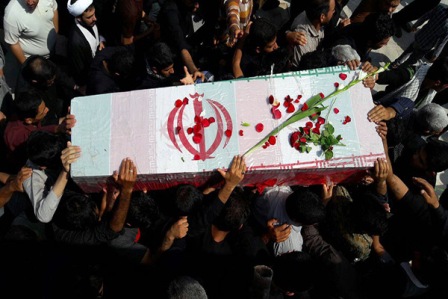 مراسم تشییع و تدفین 4شهید گمنام در گلباف و خانوک برگزار شد