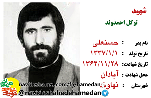 زندگینامه بسیجی شهید توکل احمدوند زندگینامه بسیجی شهید توکل احمدوند