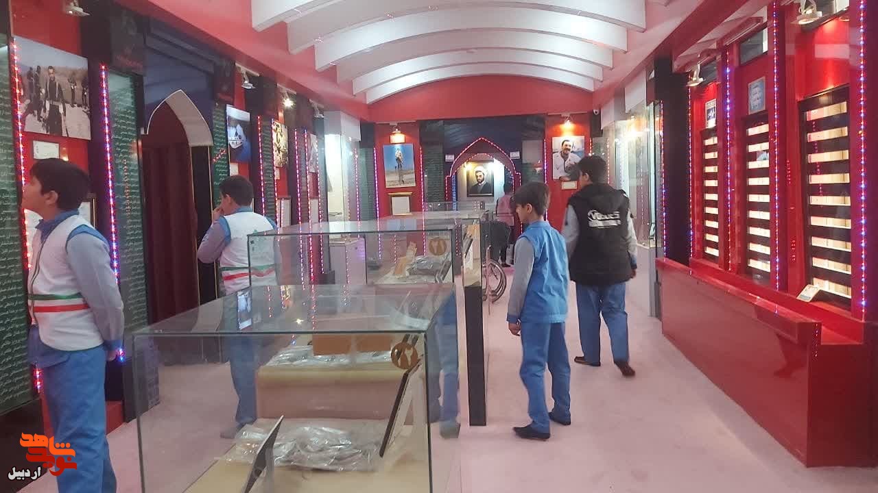 بازدید دانش‌آموزان دبستان شاهد مهرآور از موزه شهدای اردبیل+عکس