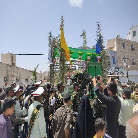 برگزاری مراسم تشییع شهید امنیت «محمدرضا اسدالهی» در شهرستان بندرلنگه