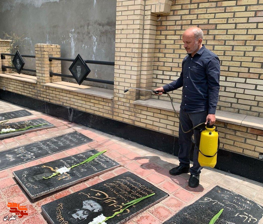 ادای احترام مدیرکل بنیاد شهید تهران به شهدای محله سبوکوچک