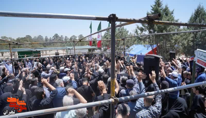برگزاری مراسم خاکسپاری جمعی از شهدای حملات ددمنشانه رژیم صهیونیستی در بهشت زهرا(س)