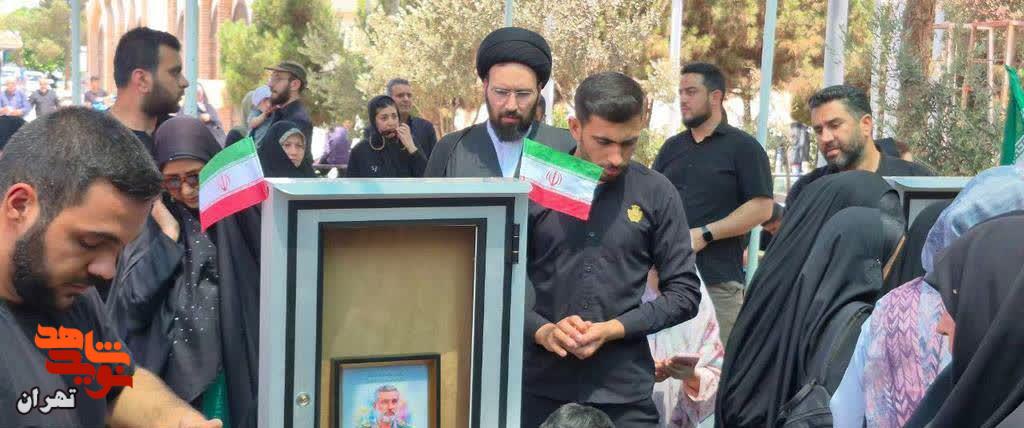حضور سید علی خمینی بر مزار شهدای مقاومت ملی در بهشت زهرا(س)