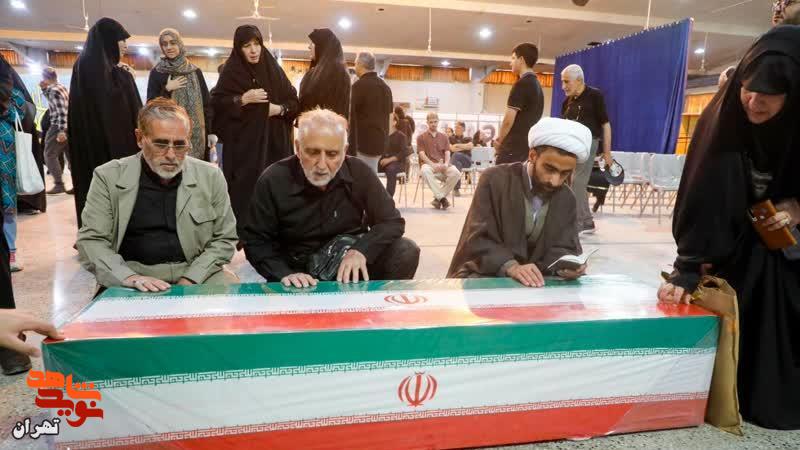 پنجمین روز خاکسپاری شهدای حملات وحشیانه رژیم صهیونی در قطعه ۴۲ بهشت زهرا(س)+تصاویر