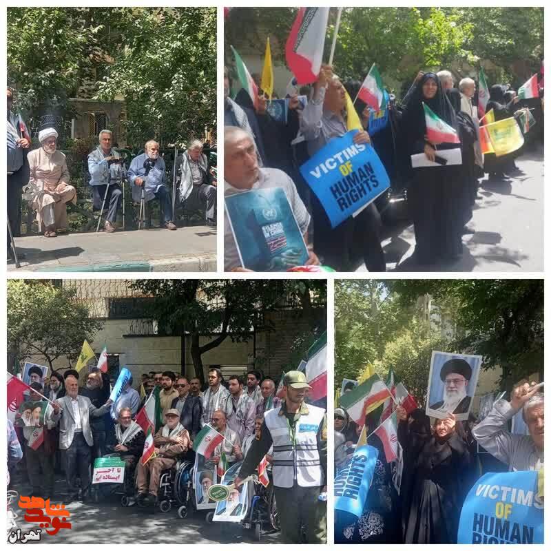 تجمع خانواده‌های شهدا و ایثارگران در محکومیت حملات اسرائیل و امریکا