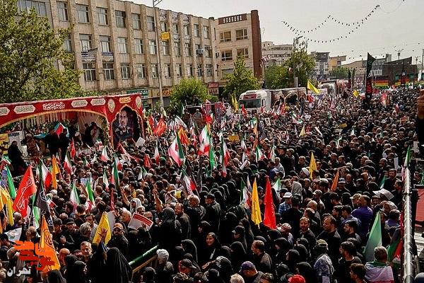 تشییع با شکوه شهدای اقتدار ملی ایران