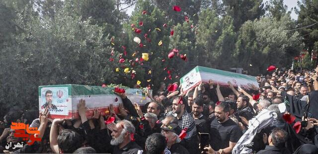 شهیدان حاجی‌زاده و باقری در بهشت زهرا آرام گرفتند
