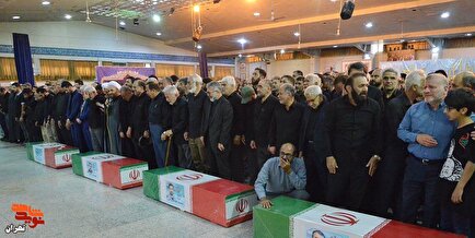 تشییع پیکر مطهر شهدای حملات رژيم صهيونيستی در گلزار شهدای تهران