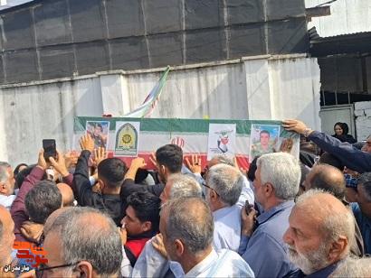 حضور مدیرکل بنیاد مازندران در مراسم تشییع پیکرمطهر شهید مدافع امنیت دست گشاده در آمل