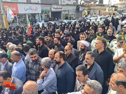 حضور مدیرکل بنیاد مازندران در مراسم تشییع پیکرمطهر شهید مدافع امنیت دست گشاده در آمل