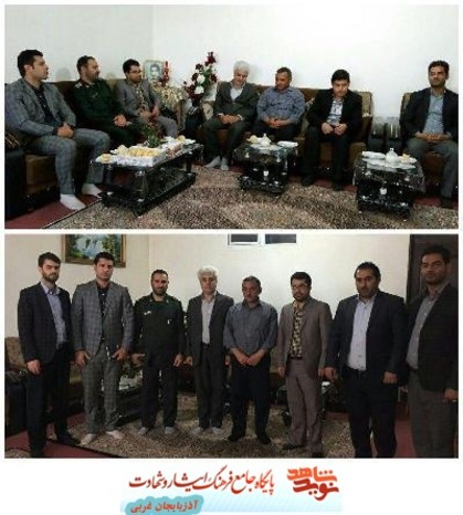 به مناسبت روز جانباز واعیاد شعبانیه رییس وکارکنان بنیاد شهید وامور ایثارگران چایپاره به اتفاق ریاست و کارکنان دانشگاه آزاد و پرسنل بسیج ادارات چایپاره از جانباز گرانقدرکاظم سلطانی دیدار  كردند.