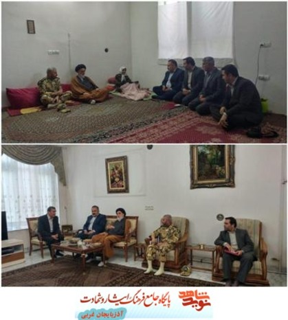 بمناسبت سوم خردادسالروز فتح خرمشهرامام جمعه،فرماندار،مسئول ایثارگران فرمانداری ورئیس بنیادشهیدوامورایثارگران سلماس باخانواده شهداوجانبازان فتح خرمشهردیداروگفتگونمودند.