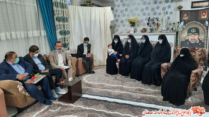 دیدار رئیس بنیاد شهید و امور ایثارگران با خانواده معزز جانباز شهید حاج غلامعلی مثبت - سمنان نوزدهم آبان ماه