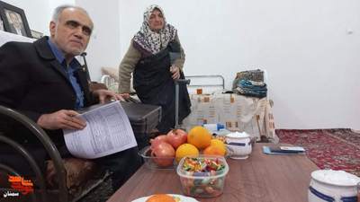 دیدار رئیس بنیاد شهید شهرستان دامغان و دکتر مقدسی با مادر معزز عبدالله هروی- بیستم دیماه ۱۴۰۱ روستای صالحآباد شهرستان دامغان