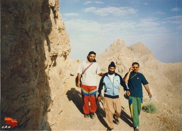 از چپ: حاج غلامحسین فخری - سید حسن طبائی- حاج عباس خیاطان