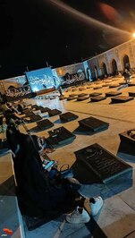 مراسم شب قدر در جوار مزار مطهر شهدا- چهاردهم فروردین ۱۴۰۳ گلزار شهدای شهرستان دامغان