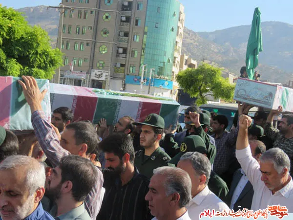 مراسم تشییع شهدای گمنام در شهر ایلام